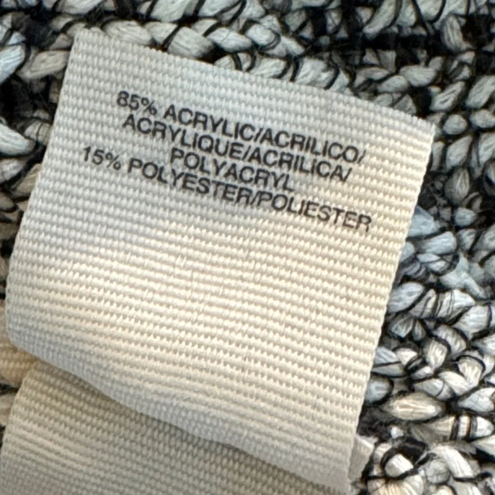 RACHEL Rachel Roy Black and White Knit Marled Short Sleeve Sweater Size M - Picture 8 of 10